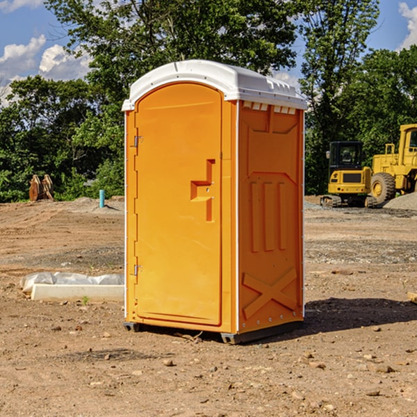 how often are the porta potties cleaned and serviced during a rental period in Catawba